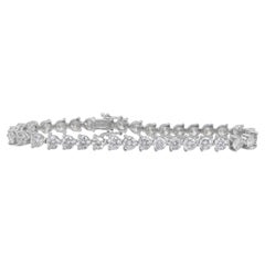 Elegantes Tennisarmband mit 11,60 Karat natürlichen Diamanten aus 18 Karat Weißgold