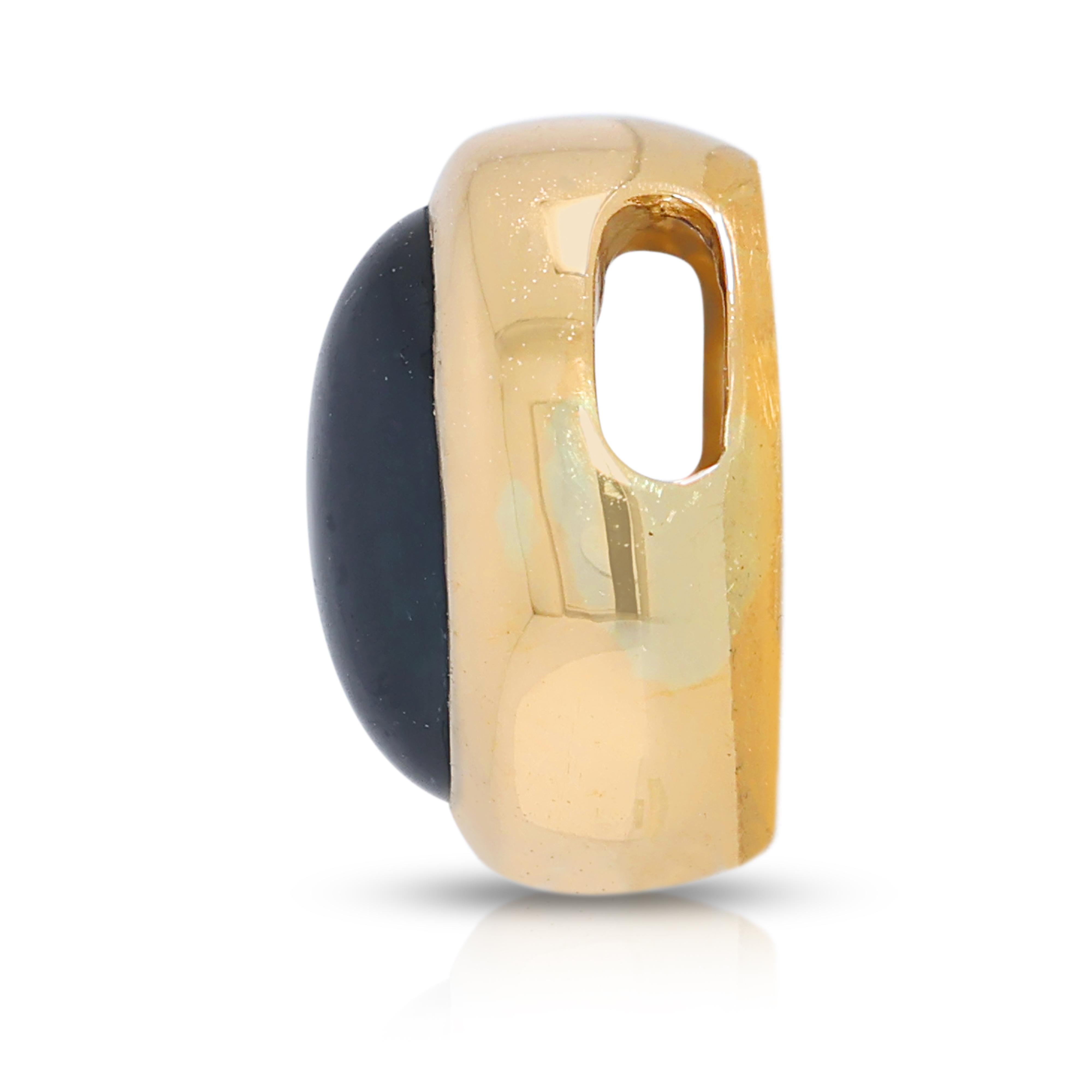 Exquisiter 0,08ct Saphir-Anhänger in 18K Gelbgold Damen im Angebot