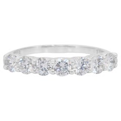 Anillo Luminoso de Diamantes Naturales de 1,18ct en Oro Blanco de 18k - Certificado IGI