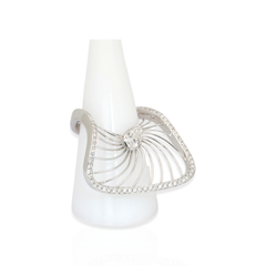 1.55 Carats IGI Certified 18k White Gold Diamond Cocktail Ring