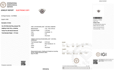 Anillo de diamantes con halo de 1,75 quilates, certificado por el IGI, en oro blanco de 18k
