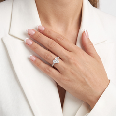 1.53 Carats IGI Certified 18k White Gold Diamond Pave Ring