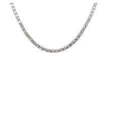 Collana con diamanti da 15,20 carati, certificata IGI, in oro bianco 18 carati