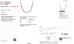 15.20 Carats IGI Certified 18k White Gold Diamond Necklace