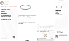 2.86 Carats IGI Certified Platinum Diamond Bangle