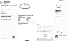 16.66 Carats IGI Certified 18k White Gold Diamond Tennis Bracelet