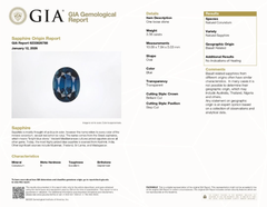Magnificent 3.56ct Natural Unheated Blue Sapphire Loose Gemstone - GIA Certified