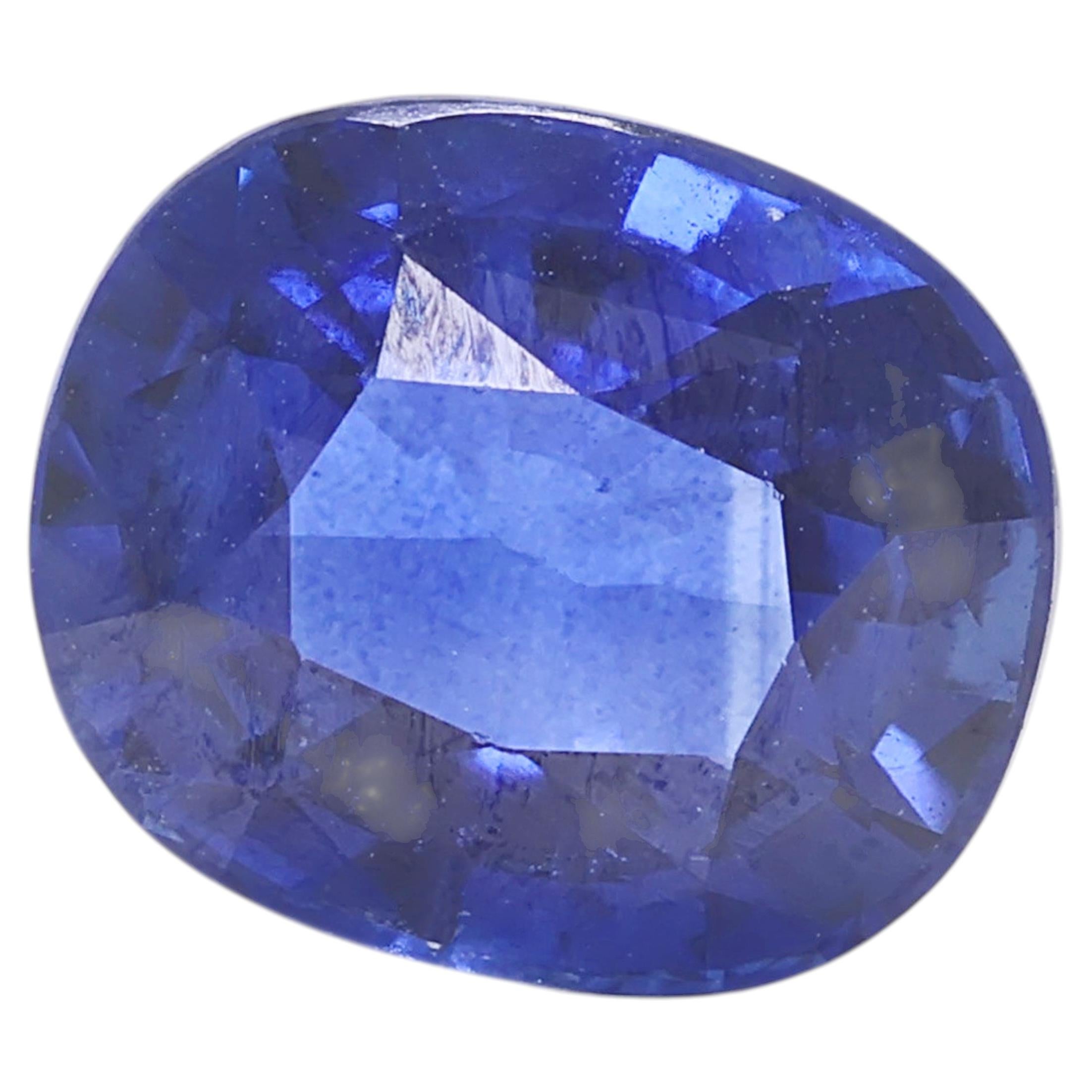 Striking 2.65ct Oval Blue Sapphire Loose Gemstone For Sale