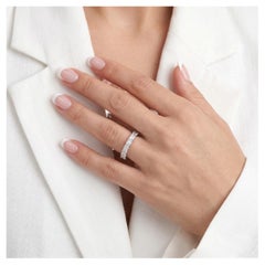 4.20 Carats IGI Certified 18k White Gold Natural Princess Cut Diamond Eternity R