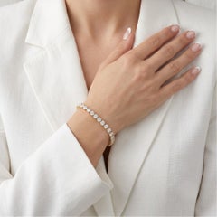 16.61 Carats IGI Certified 18k Yellow Gold Diamond Tennis Bracelet