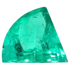 Rare 15.26ct Triangular-Cut Natural Emerald Stone