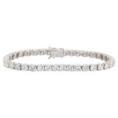 Pulsera tipo «tenis» de diamantes de 11,53 quilates, certificada por el IGI, en oro blanco de 18 quilates