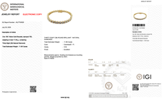 11,66 Karat, IGI-zertifiziertes Diamant-Tennisarmband aus 18-karätigem Gelbgold