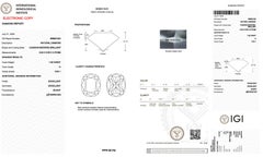 1.02 Carats IGI Certified Natural Cushion Diamond