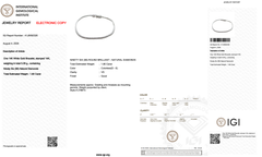 1,80 Karat, IGI-zertifiziertes Tennisarmband aus 14-karätigem Weißgold mit natürlichen Diamanten