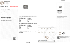 5,60 Karat, IGI-zertifizierter Naturdiamant-Cluster-Ring aus 18-karätigem Weißgold