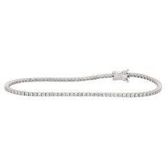 1.80 Carats IGI Certified 14k White Gold Natural Diamond Tennis Bracelet
