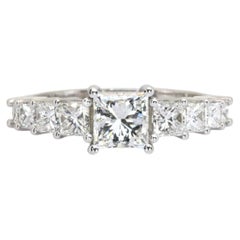1.91 Carats IGI Certified 18k White Gold Natural Diamond Pave Ring