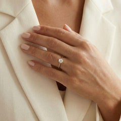 Zeitloser Solitär-Diamantring mit 0,65 Karat aus 18-karätigem Weißgold – GIA-zertifiziert