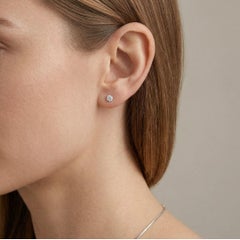 Canary 0.62ct Natural Diamond Stud Earrings in 18K White Gold - GIA Certified