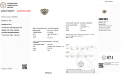 3.38 Carats IGI Certified 18k Yellow Gold Natural Diamond Halo Ring