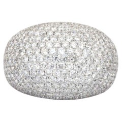 6.03 Carats IGI Certified 18k White Gold Natural Diamond Cocktail Ring