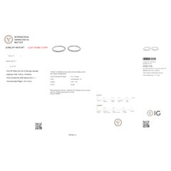 Pendientes de aro de oro blanco de 18 quilates con diamantes naturales de 4,01 quilates, certificados por el IGI