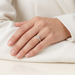 Elegant Mayson Jewellery 0.61ct Natural Diamond Cathedral Solitaire Ring