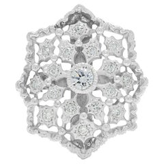 Sophisticated 0.21ct Natural Diamond Heavy Band Ring in Platinum