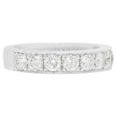 Refined 0.63ct Natural Diamond Channel-Set Band Ring in 18K White Gold