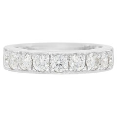 Refined 0.63ct Natural Diamond Channel-Set Band Ring in 18K White Gold