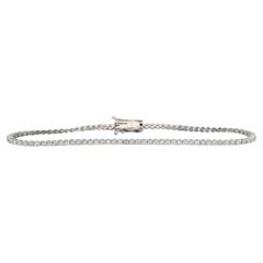 1.21 Carats IGI Certified Natural Diamonds 18k White Gold Tennis Bracelet