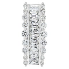 Elegant 1.12ct Natural Diamond Vertical Bar Pendant in 18K White Gold