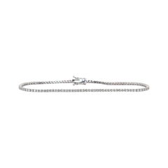 Bracelet « tennis » en diamants naturels de 1,61 carat, certifiés IGI, en or blanc 14 carats
