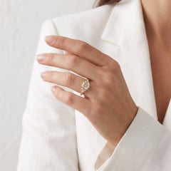 Bague en or jaune 18 carats sertie de diamants naturels en pavé, certifiée IGI, 1,76 carats