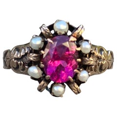 Bague Victorienne Tourmaline Filigrane en or 14K