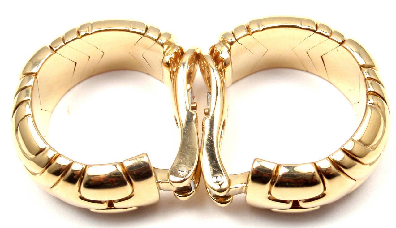 Women's Bulgari Alveare Gold Hoop Earrings