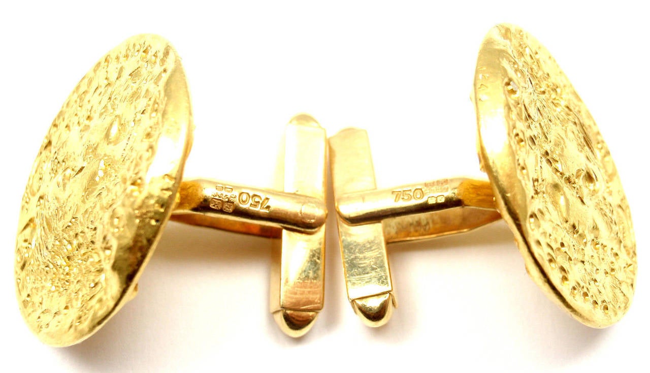 Salvador Dali D'or for Piaget Gold Cufflinks In New Condition In Holland, PA