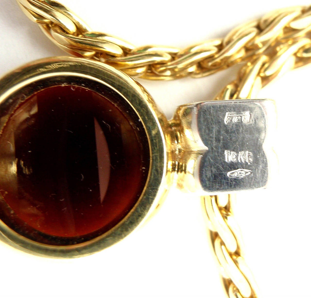 Pomellato Garnet Diamond Gold Pendant Necklace 1