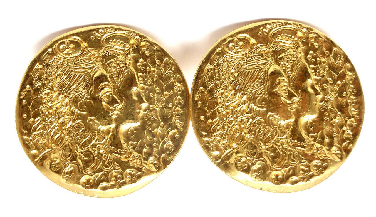 Women's Salvador Dali D'or for Piaget Gold Cufflinks