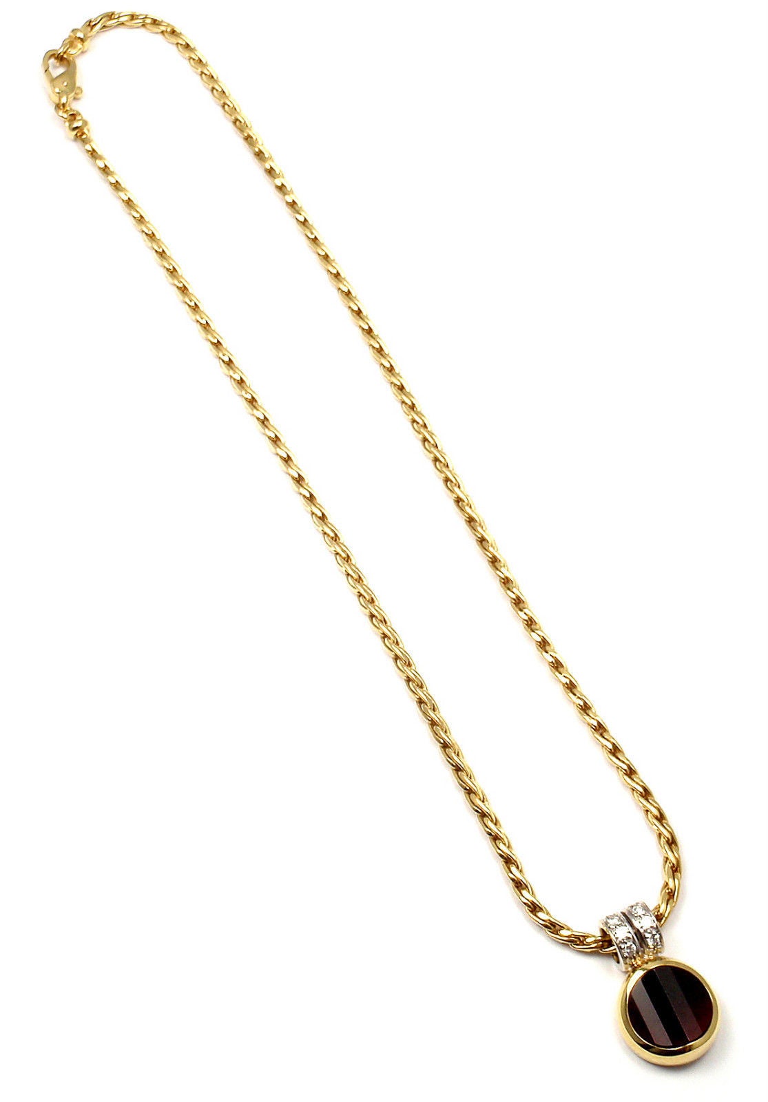 Pomellato Garnet Diamond Gold Pendant Necklace 4