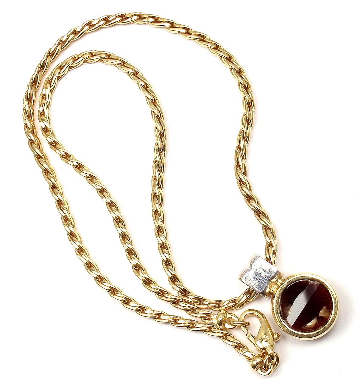 Pomellato Garnet Diamond Gold Pendant Necklace 5