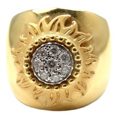 Carrera Y Carrera Sol Y Sombra Sun Diamond Gold Ring