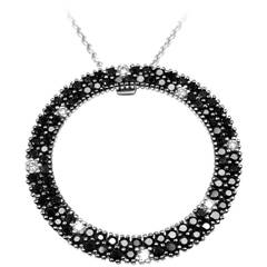 Roberto Coin Fantasia Black Sapphire Diamond Gold Pendant Necklace