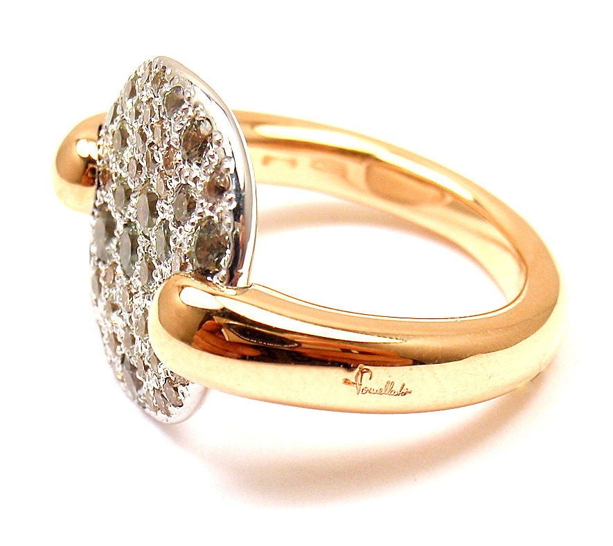 Contemporary Pomellato Sabbia Green Sapphire Diamond Gold Ring