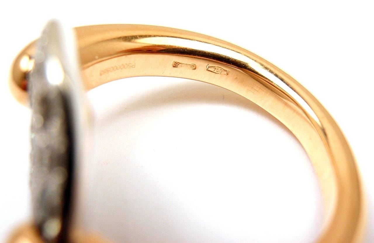 Pomellato Sabbia Green Sapphire Diamond Gold Ring In New Condition In Holland, PA