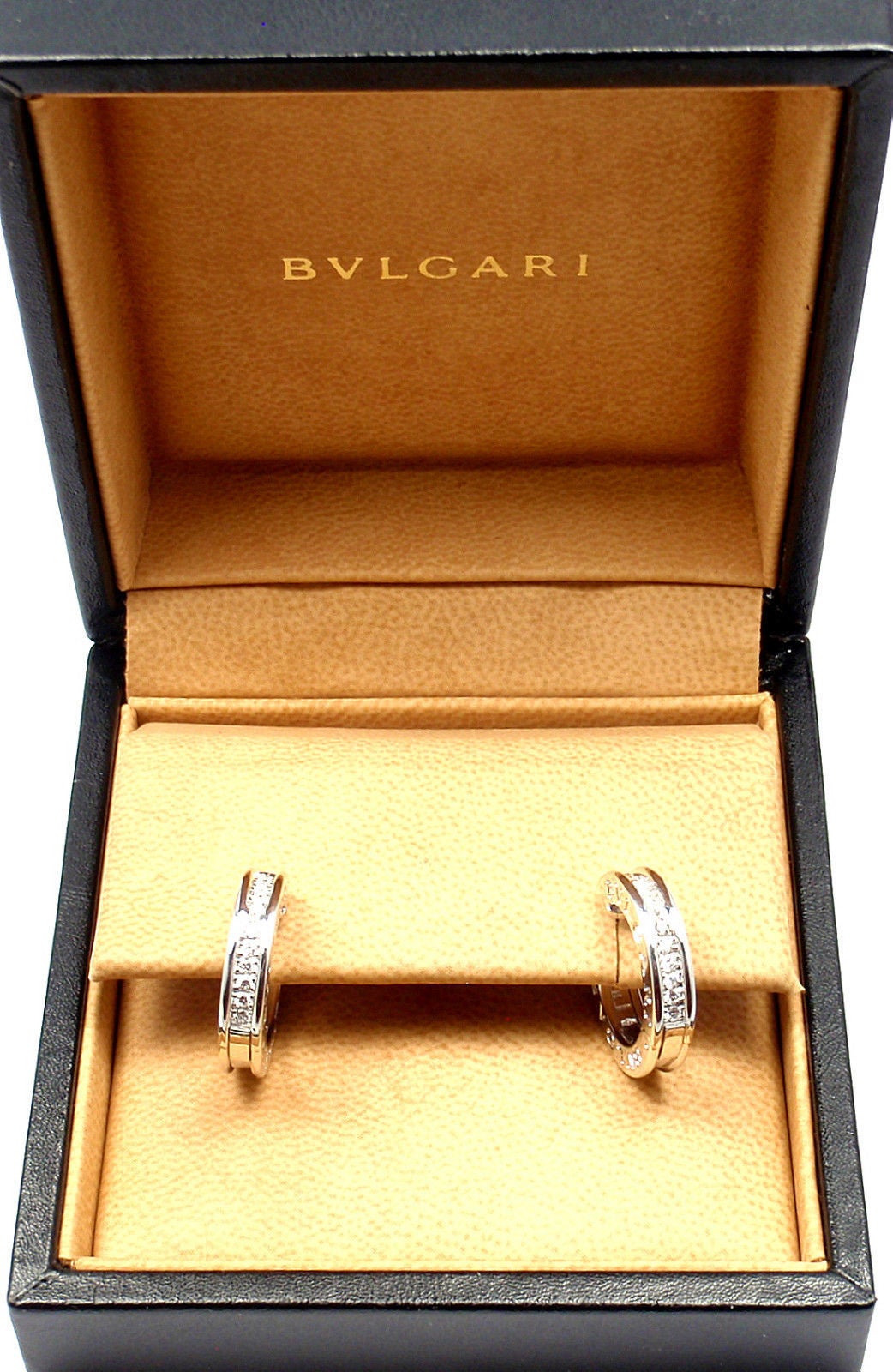 Bulgari B.ZERO1 Diamond Gold Hoop Earrings 3
