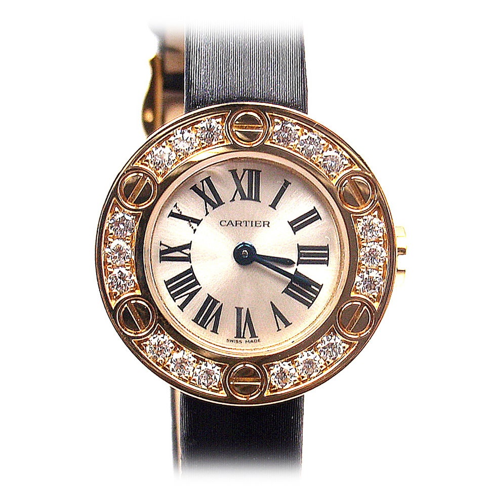 Cartier Lady's Yellow Gold and Diamond Love Wristwatch