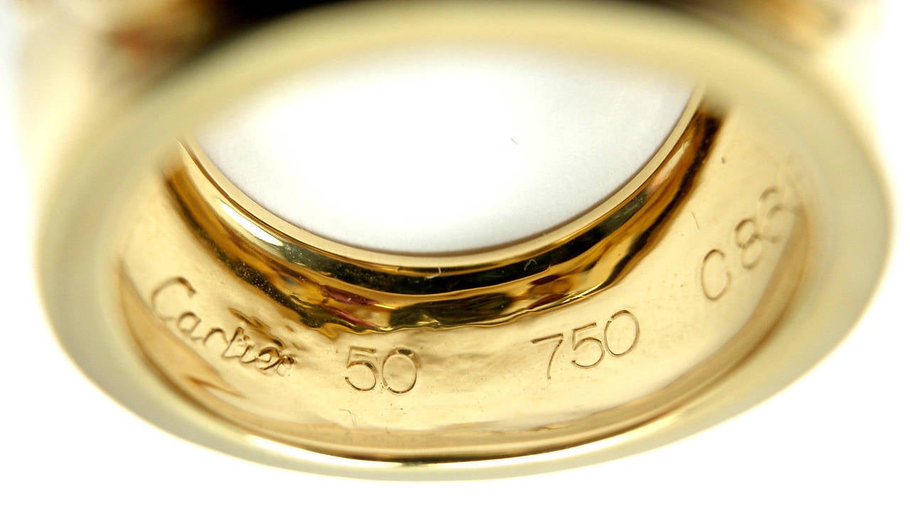 Cartier Tourmaline Sapphire Diamond Gold Band Ring 1