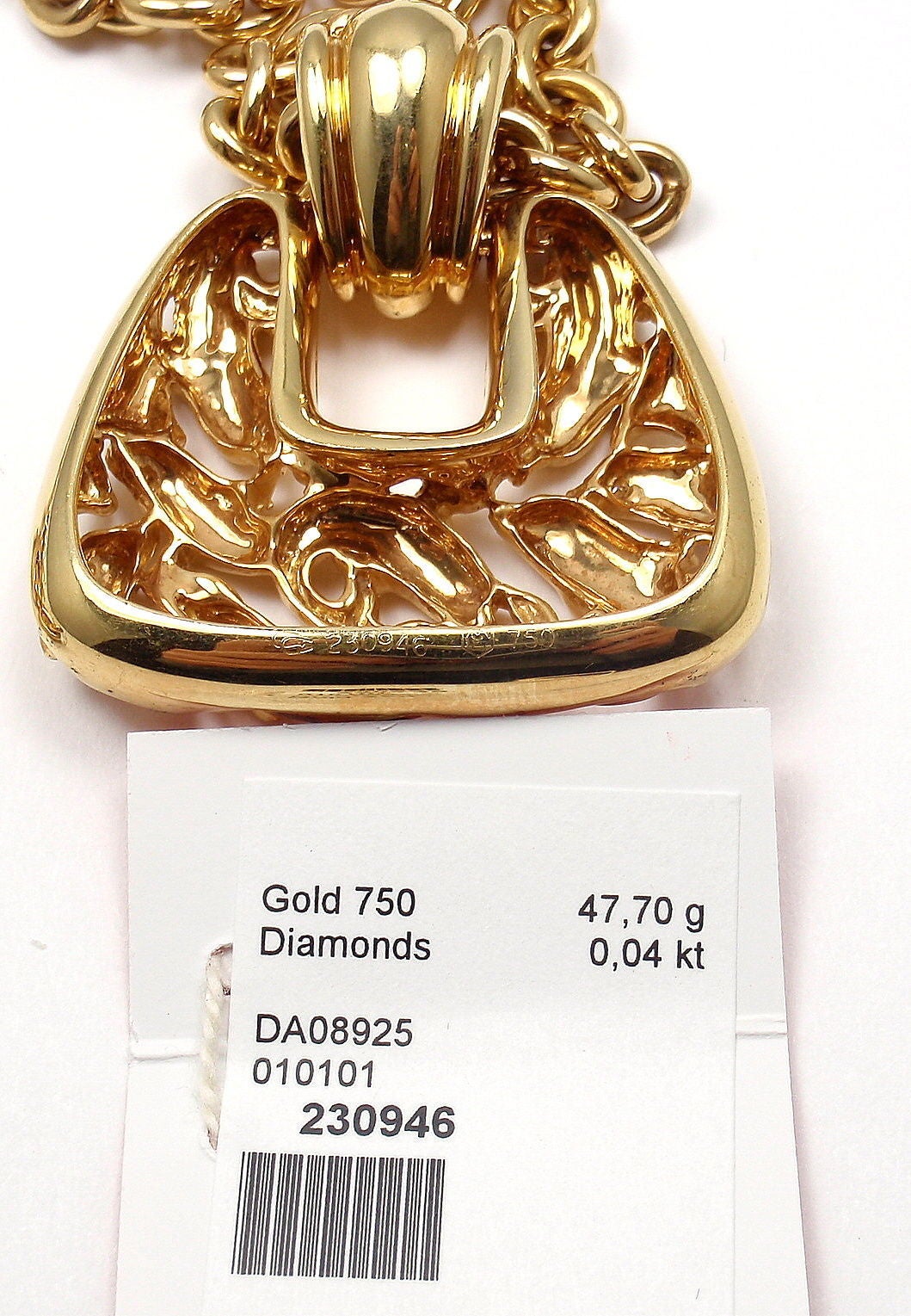 Women's Carrera Y Carrera Delfin Diamond Yellow Gold Necklace